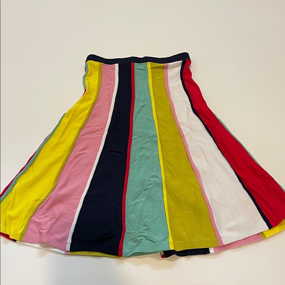 J.Crew Striped Knit Colorblock A-Line Midi Skirt - Picture 7 of 8